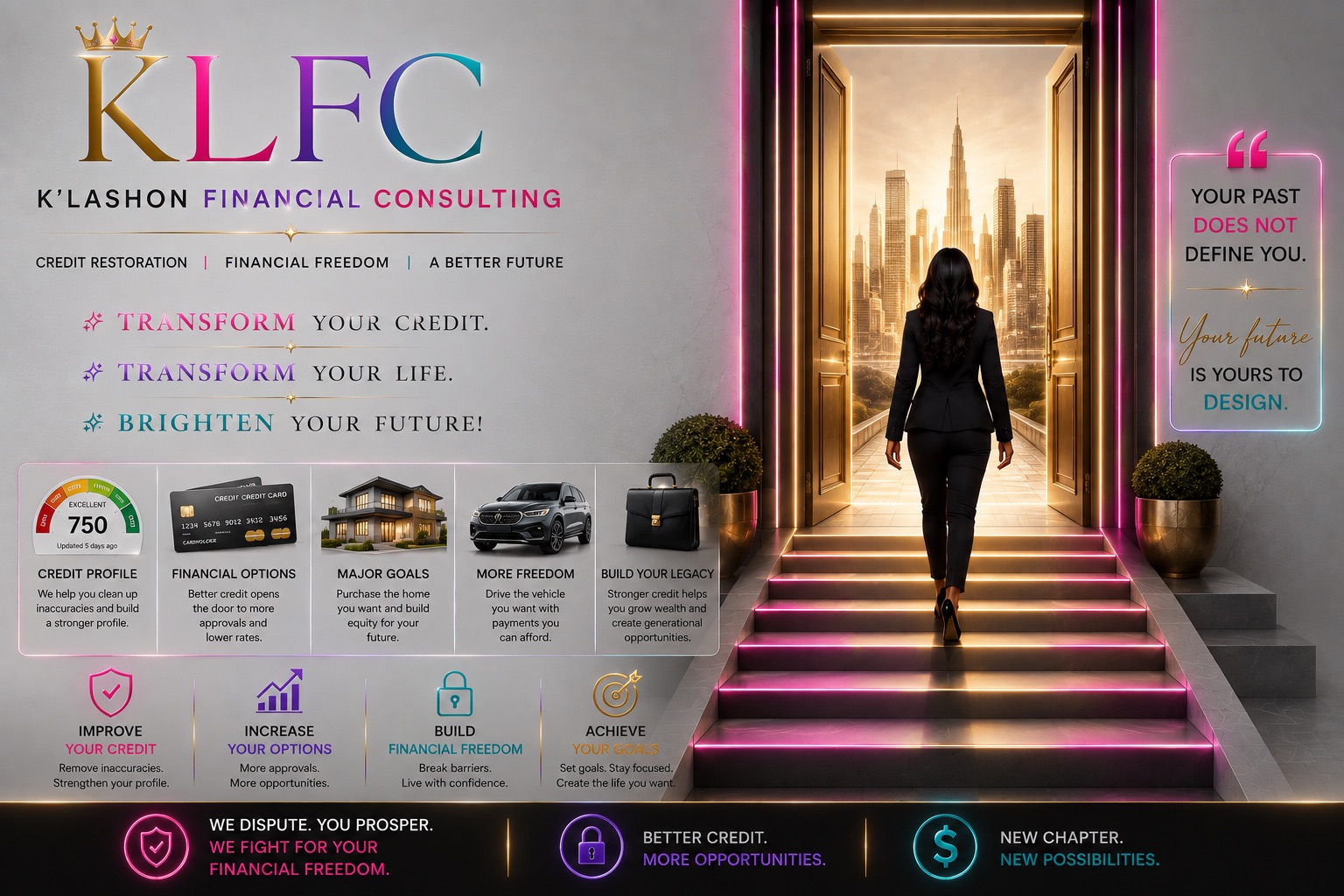 K'Lashon Financial Consulting — your past does not define you. Your future is yours to design.
